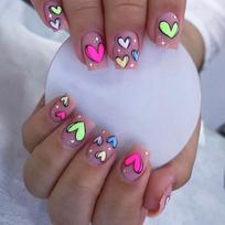 Square Head False Nail Full Cover Press on Nails Waterproof Nail Tips  Girl DJ-13