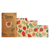 1Set Reusable Beeswax Cloth Wrap Food Fresh Bag Lid Jungle Party Bees Wax Wrap For Sandwich Cheese Premium Durable