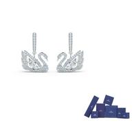 Swarovski Lifelong Lanko Dirbtinio Krištolo Auskarai Moteriški Balti One Size-Original brand box (color random) balta