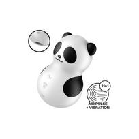 Oro impulsų stimuliatorius su vibracija Satisfyer Pocket Panda pradedantiesiems ir kasdieniam malonumui