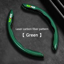 yngcr0 2PCS Carbon fiber Anti-Slip Car Steering Wheel Cover For Skoda VRS Octavia Kamiq Kodiaq Karoq RS Superb Fabia Rapid Accessories