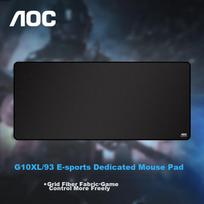 AOC Professional Mouse Pad, Extra Large Size 900*400*4mm, Thickened with Locked Edges, Grid Fiber Surface, G10XL/93 Black