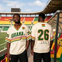 Ganos Juodosios Žvaigždės 26 Numerio Futbolo Marškinėliai Retro V formos iškirptė Trumpomis Rankovėmis T-shirt Afrikos Futbolo Streetwear Marškinėliai Vaikams Suaugusiems S