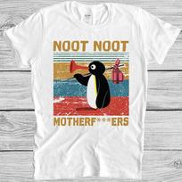 Pingu Noot Noot Motherfu***rs Funny Angry Penguin Saying Gift Tee T Shirt 4035 S