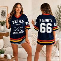 Off Campus Hockey Football Jersey Sports Romance V-Neck Shirt Graham Logan Di Laurentis Fan Jersey Summer Men Women T-Shirts 4XL