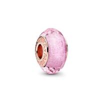 Pandora Pink pecked Murano glass charm glass pendant for women 781650 rožinė