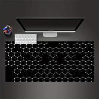 Three Dimensional Hexagon Mousepad Desk Pad Large Gaming Mouse Pad Gamer Ofice Mat Mouse Pad Light Gaming Room Desk Mat Unisex 30cmx60cm(11.8x23.6inch)