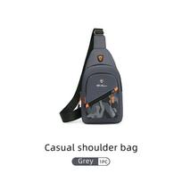 ZOPJT1 Car Logo Camouflage Men Slanted Shoulder Bag Chest Crossbody Backpack For Alfa Romeo Giulia Stelvio Giulietta 156 159 147 Brera pilka
