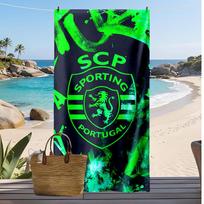 Sporting CP Spausduotas Paplūdimio Rankšluostis Greitai Džiūstantis Minkštas Rankšluostis Nešiojama Didelė Stačiakampė Paplūdimio Antklodė Kelionėms Baseinui 70cmx140cm(27x55inch)
