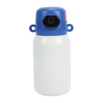 Piršto antspaudo atrakinimo izoliuotas vandens buteliukas su šiaudeliu 550ml Išmanusis nerūdijančio plieno vakuuminis sportinis vandens buteliukas mokyklai white