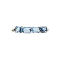 Swarovski Thick Chain Decoration Millenia Crystal Ruthenium Plated Zirconia Bracelet Women's Blue 5671250BLUBRU mėlyna
