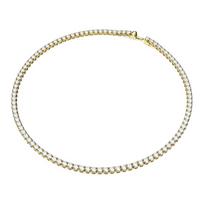 Swarovski Matrix Tennis original design gold-plated necklace for men and women, same style for couples, white 5681795 auksas
