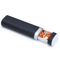 Metalinis kelioninis tablečių dėklas Premium aliuminio Vandeniui atsparus 7 dienų savaitinis kasdienis dėklas vaistams, maisto papildams ir vitaminams white