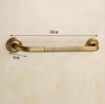 Grab Bar Antique Brass Wall Mounted 52 cm Bathroom Safety Handles Shower Grab Bar Bathtub Handrail Home Assist Bar Grab beige