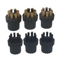 6pcs Steam Cleaner Brass Nylon Brush Head Replacement Parts Fit For Steam Mop 5 Steam Cleaner Brass Components Head Parts Set
