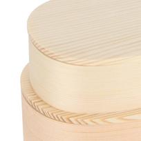 With Divider Japanese Bento Box Wooden Material Double Layer Lunch Box  For Travel abrikosas