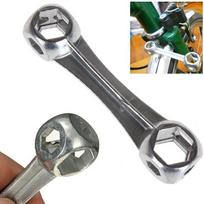 Multi-function Sporting Goods Bicycle Repair Tool Lock Ring Spanner Bike Hexagon Wrench Bone Shape