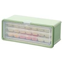 3 Layer Ice Cube Tray Large Capacity Easy Demoulding Pull Out Ice Cube Bin with Ice Shovel Lid for