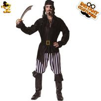 Helovino suaugusiųjų didelis vyriškas pirato vakarėlio kostiumas, vyriškas pirato cosplay sceninis kostiumas cosplay L