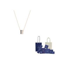 Swarovski Hint Faux Crystal Stone, Multiple Metal Decoration Necklaces Womens Black F-Original Brand Box And Bag juoda
