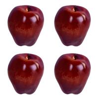 4pcs Red Artificial Apples Decorative Realistic Apples Replicas Suitable For Window Displays And Performances Property 1