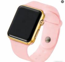 LED Square Digital Kids Watch Electronic Student Wristwatch Adjustable Silicone Strap Durable Lightweight Design Suitable for Daily Use One Size rožinė