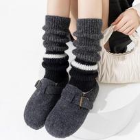 Knitted Bow Leg Warmers Thickened Hosiery New Pile Sock  Autumn and Winter 3