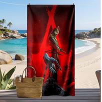Assassins Creed Printed Beach Towel Quick Dry Soft TowelPortable Large Rectangular Beach Blanket for Travel Swimming Pool 70cmx140cm(27x55inch)