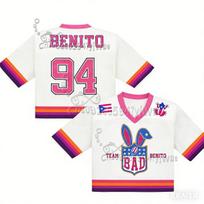 Benito Bowl Regbio Tinklinis Marškinėlis Puerto Riko Marškinėlis V-Kaklas Madingi Streetwear Trumpomis Rankovėmis Vasariniai Moteriški Marškinėliai 4XL
