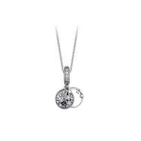 Pandora Interstellar Series Dark Blue Night Sky Stars and Moon Necklace Women's Silver ZT-0317 mėlyna