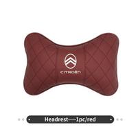 AMB3  Leather Car Seat Neck Pillow Headrest Support Waist Cushion For Citroen Grand Berlingo Jumper Celysee Xsara Picasso Aircross