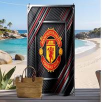 Manchester United Printed Beach Towel Quick Dry Soft TowelPortable Large Rectangular Beach Blanket for Travel Swimming Pool 70cmx140cm(27x55inch)