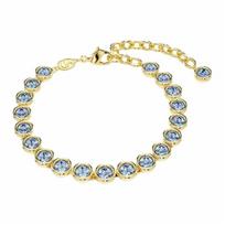 Swarovski Imber apvalaus pjovimo kristalo paauksuota apyrankė moterims Mėlyna 5688419 mėlyna