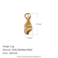 MamacitaSlay 316L Stainless Steel Ocean Shell Starfish Natural Stone Charms 18K Gold Plated Beach Vacation Jewelry For Women