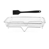 Air Fryer Rack Stackable Multi-Layer Stainless Steel Dehydrator Rack Air Fryer Basket Tray For Kitchen Accessories
