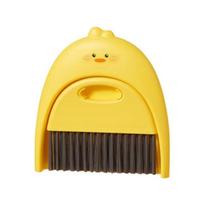Cartoon Mini Dust Pans with Brush Handheld Keyboard Cleaning Brush Set  Household geltona