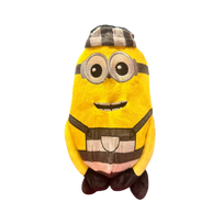 Minkštas pliušinis žaislas Pakalikas / Minionas kalinio kostiumu su prisiurbtuku
