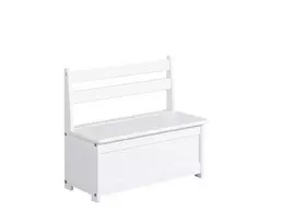 Vaikiškas suoliukas-žaislų dėžė Baby Set, balta