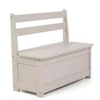 Vaikiškas suoliukas-žaislų dėžė Baby Set, kreminė