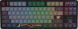 ŽAIDĖJAMS SKIRTA KLAVIATŪRA „FURY KANABO K6 US“ SU RGB APŠVIETIMU, MAGNETINĖ, JUODA-PILKA