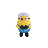 Minkštas pliušinis žaislas Pakalikas / Minionas su balta kepure