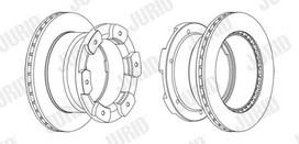 JURID Stabdžių diskas Brake rotor 562805JC-1