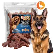 UniQ Pets – Širdelės su antiena ir ryžiais, 500 g