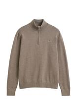 Gant - Cotton Half-Zip Sweater - Megztinis su užtrauktuku - Ruda