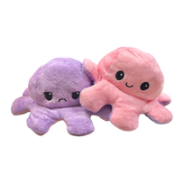 Pliušinis dvipusis aštuonkojis Tik Tok Octopus - violetinis / rožinis
