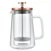 Klausberg KB-7723 stiklinis arbatinukas su presu, 350 ml