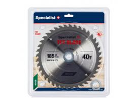 Diskas medienos pjovimo SPECIALIST+, su redukciniais žiedais (185–190 mm)
