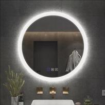 Vonios veidrodis 60 cm su LED apšvietimu, apsauga nuo rasojimo, „Bluetooth“ garsiakalbis