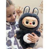 Didelis pliušinis Labubu monsters žaislas - pilkas drakoniukas, 50cm
