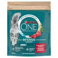 PURINA ONE Bifensis Adult – suaugusiems katėms skirtas maistas, kuriame gausu jautienos, 750 g